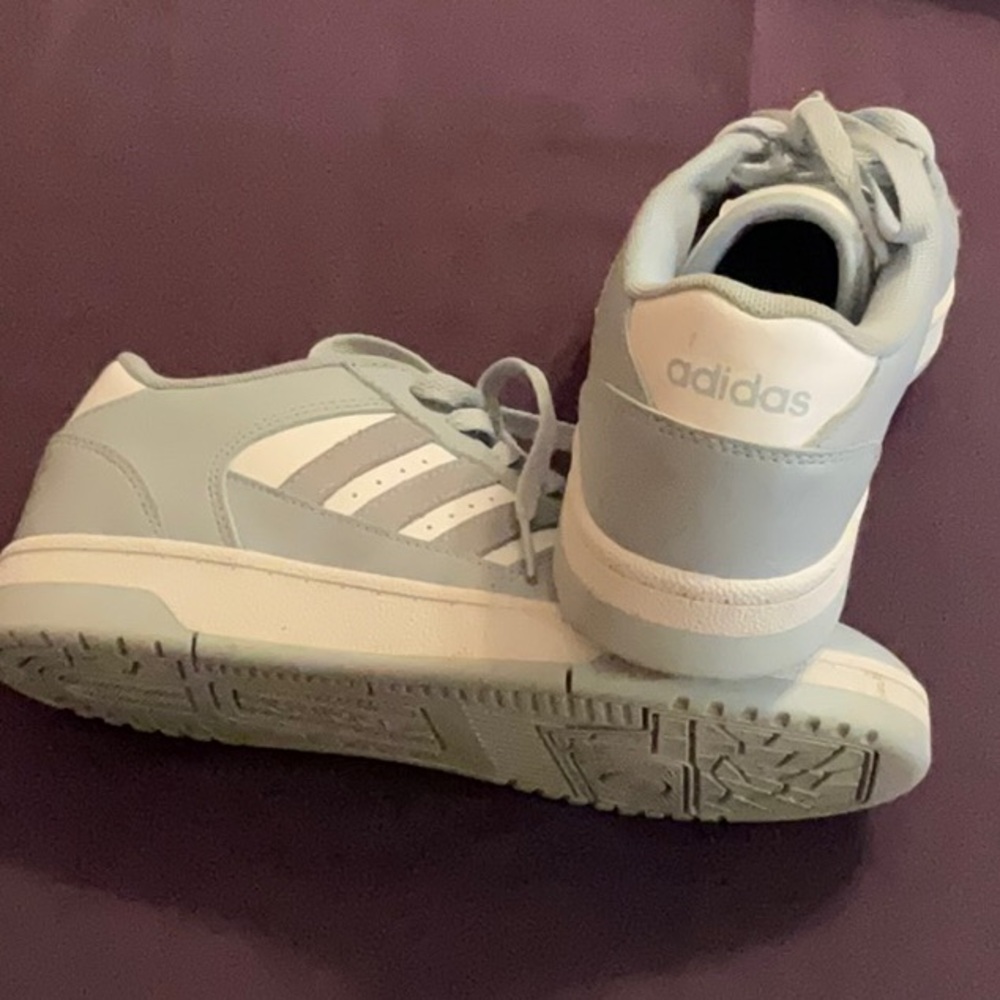 Adidas Sky Blue and White Athletic Shoes - Picture 2 of 7
